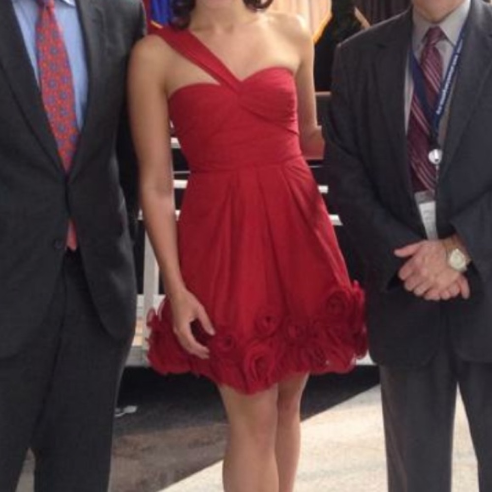 Red BCBGMaxAzria dress